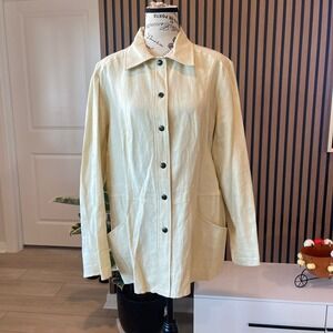 Compagnie Internationale EXPRESS Linen Blend Button Front Jacket‎ Womens L